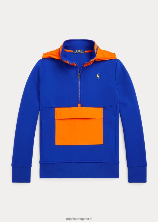 veste en maille double déperlante 46T60T6677 enfants Ralph Lauren étoile saphir/orange