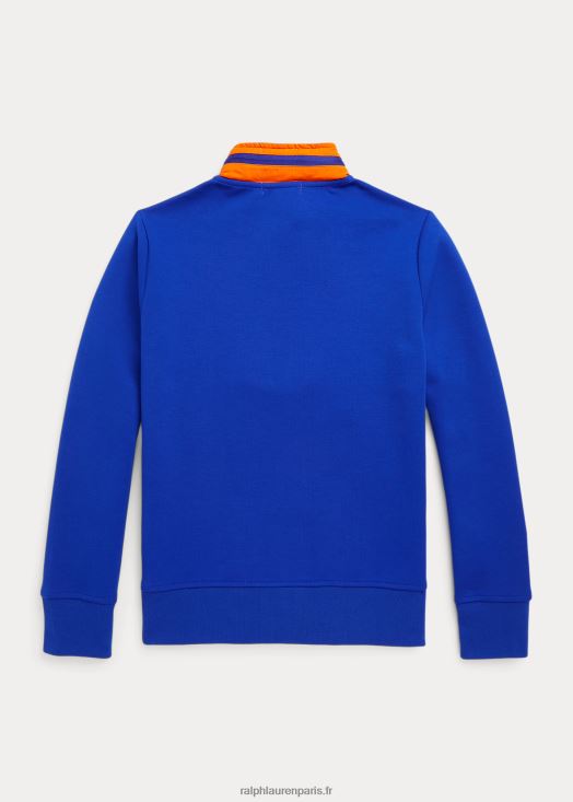 veste en maille double déperlante 46T60T6677 enfants Ralph Lauren étoile saphir/orange