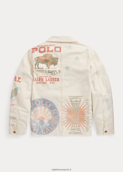 veste graphique en sergé de coton 46T60T6170 enfants Ralph Lauren lavage kody