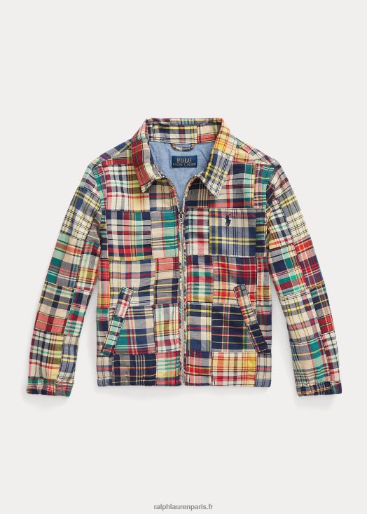 veste madras patchwork bayport 46T60T6479 enfants Ralph Lauren madras patchwork