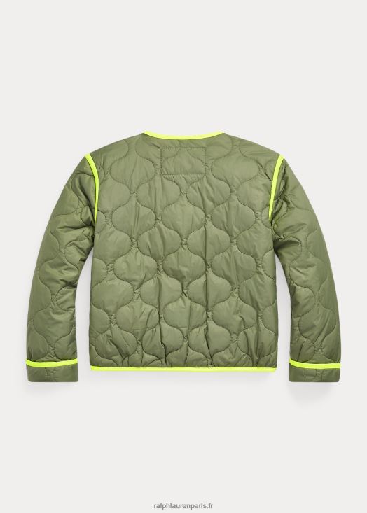 veste matelassée à bords fluo 46T60T7540 enfants Ralph Lauren sentier du jardin
