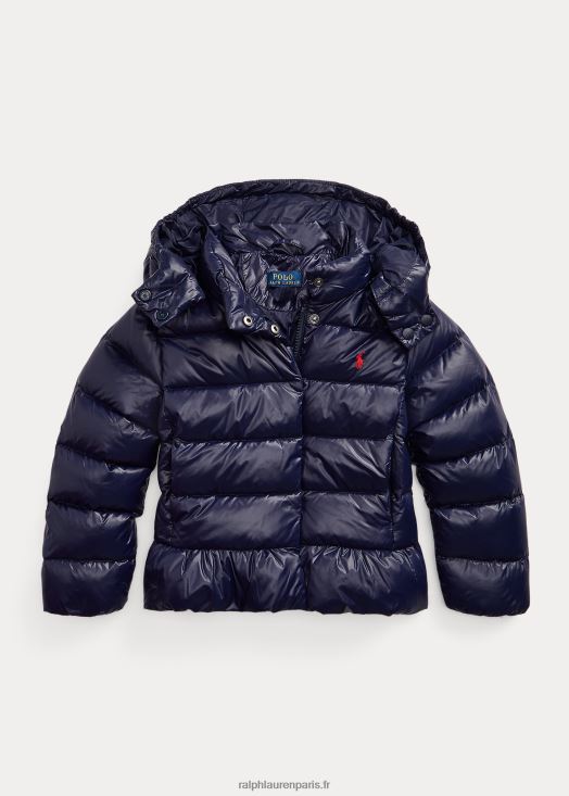 veste péplum en duvet hydrofuge 46T60T7473 enfants Ralph Lauren marine de newport