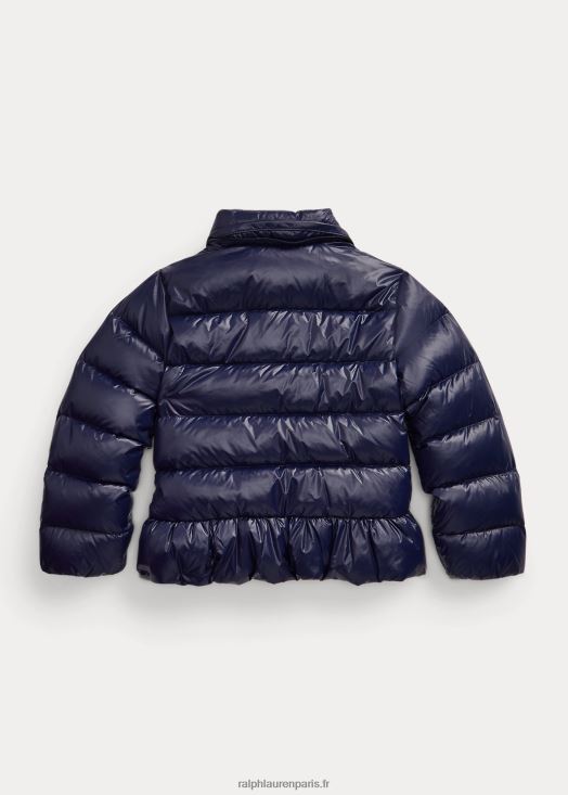 veste péplum en duvet hydrofuge 46T60T7473 enfants Ralph Lauren marine de newport