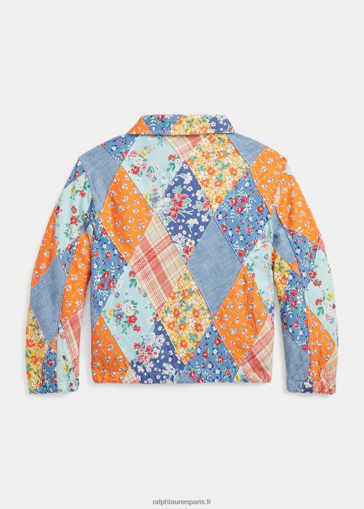 veste patchwork en coton à fleurs 46T60T6798 enfants Ralph Lauren multi patchwork