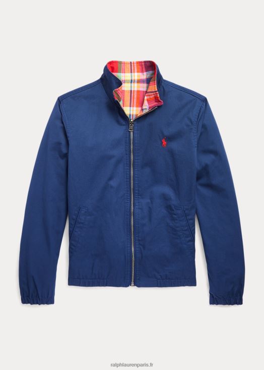 veste réversible en madras de coton 46T60T6181 enfants Ralph Lauren multi rouge/marine