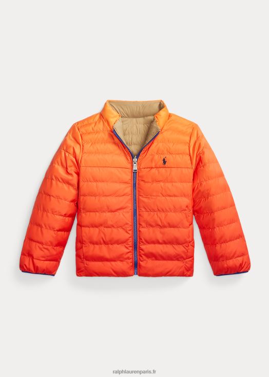 veste réversible p-layer 2 46T60T6431 enfants Ralph Lauren ombre/kaki désert