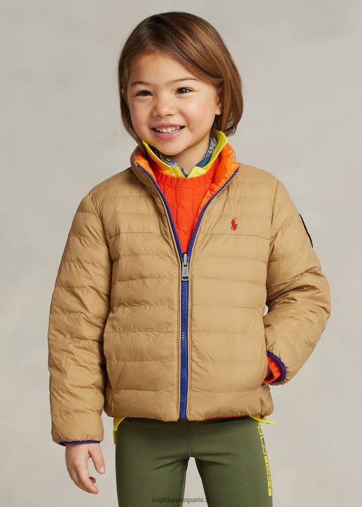 veste réversible p-layer 2 46T60T6431 enfants Ralph Lauren ombre/kaki désert