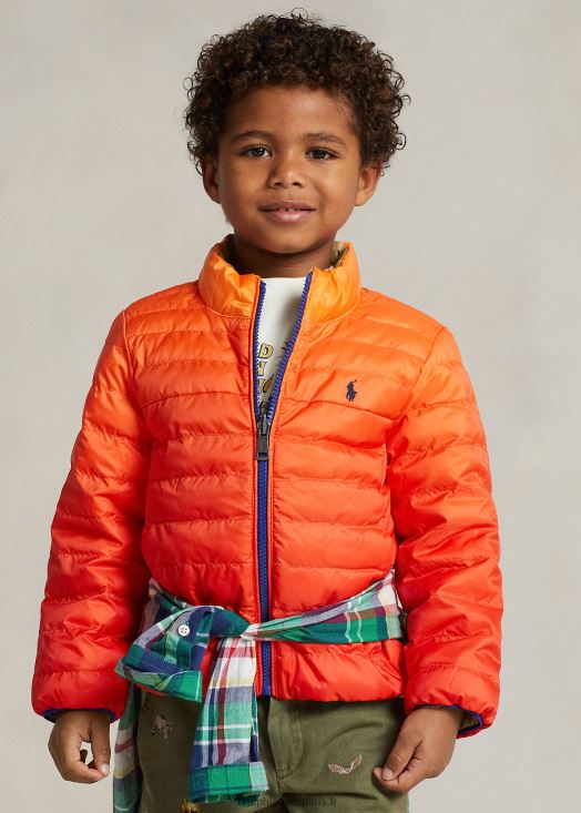 veste réversible p-layer 2 46T60T6431 enfants Ralph Lauren ombre/kaki désert