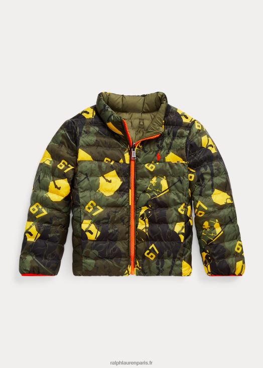 veste réversible p-layer 2 46T60T6483 enfants Ralph Lauren camouflage du sommet/sentier du jardin