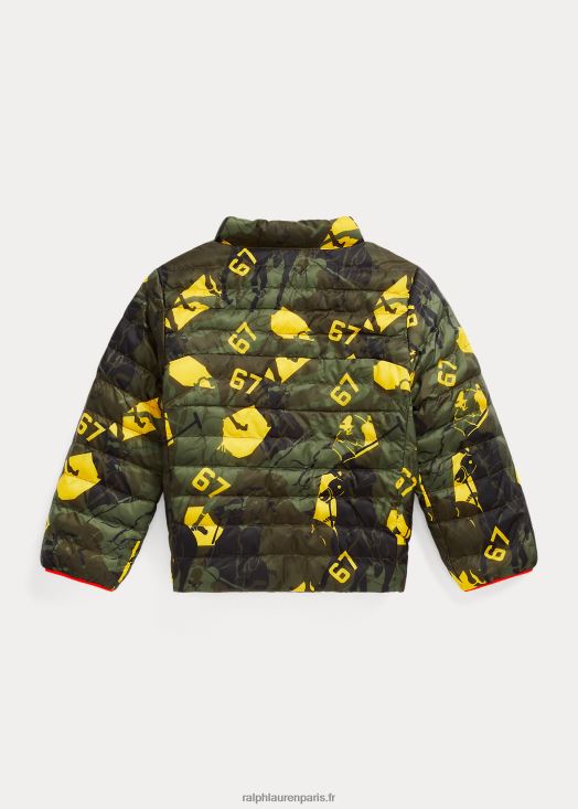veste réversible p-layer 2 46T60T6483 enfants Ralph Lauren camouflage du sommet/sentier du jardin