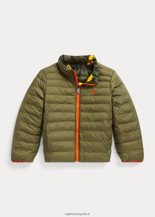 veste réversible p-layer 2 46T60T6483 enfants Ralph Lauren camouflage du sommet/sentier du jardin