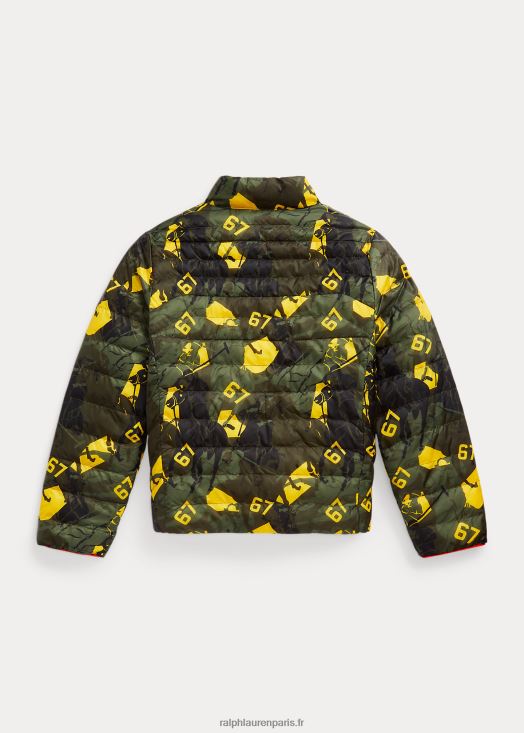 veste réversible p-layer 2 46T60T6560 enfants Ralph Lauren camouflage du sommet/sentier du jardin