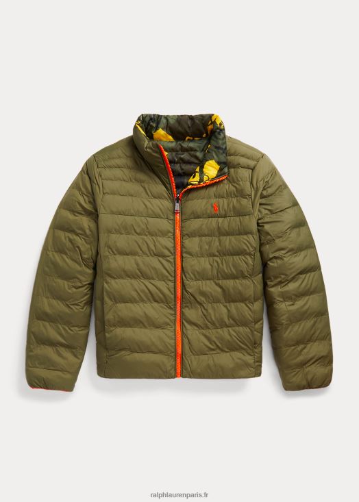 veste réversible p-layer 2 46T60T6560 enfants Ralph Lauren camouflage du sommet/sentier du jardin