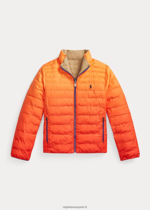 veste réversible p-layer 2 46T60T6616 enfants Ralph Lauren ombre/kaki désert