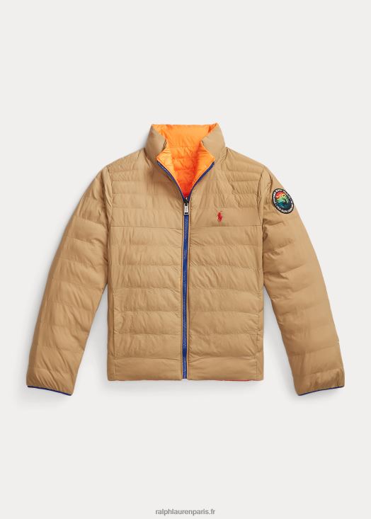 veste réversible p-layer 2 46T60T6616 enfants Ralph Lauren ombre/kaki désert