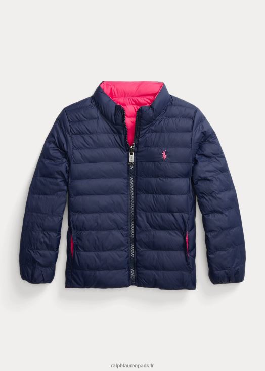 veste réversible p-layer 2 46T60T7407 enfants Ralph Lauren rose sport/marine newport