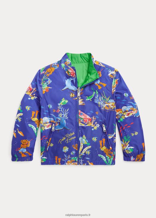 veste réversible polo bear 46T60T9765 enfants Ralph Lauren imprimé ours/kelly classique