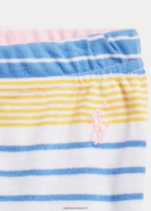 ensemble de nuit en jersey côtelé rayé 46T60T7323 enfants Ralph Lauren multi