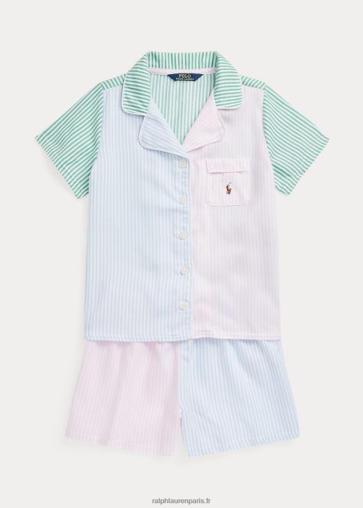 ensemble de sommeil amusant en sergé 46T60T7311 enfants Ralph Lauren oxford multi