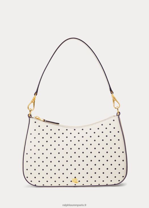 sac danni medium en cuir à pois 46T60T5338 femmes Ralph Lauren pois marine français/crème - Cliquez sur l'image pour la fermer