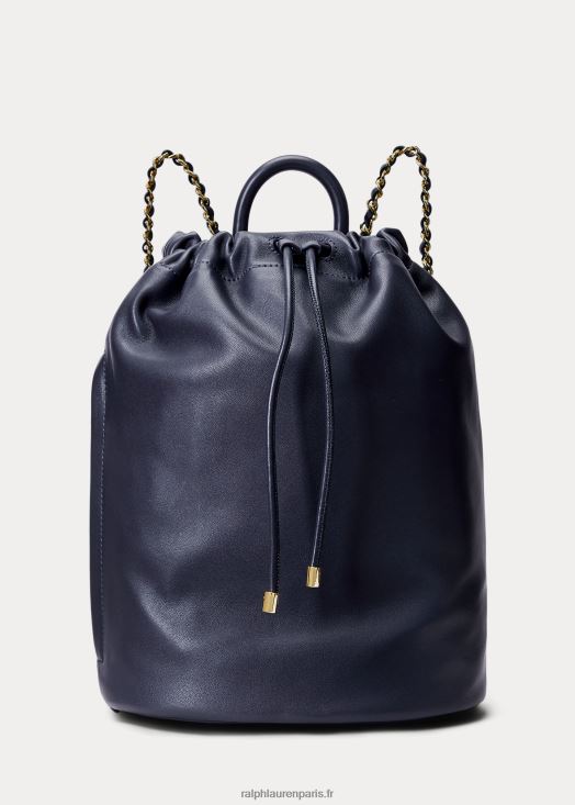 sac à dos izzie moyen en cuir nappa 46T60T5461 femmes Ralph Lauren marine raffinée - Cliquez sur l'image pour la fermer
