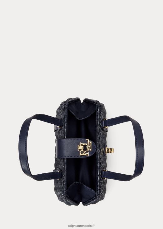 sac à main lilly moyen en rotin 46T60T5404 femmes Ralph Lauren marine raffinée