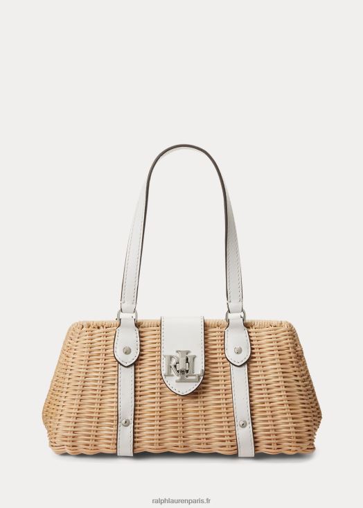 sac à main lilly moyen en rotin 46T60T5438 femmes Ralph Lauren blanc naturel - Cliquez sur l'image pour la fermer