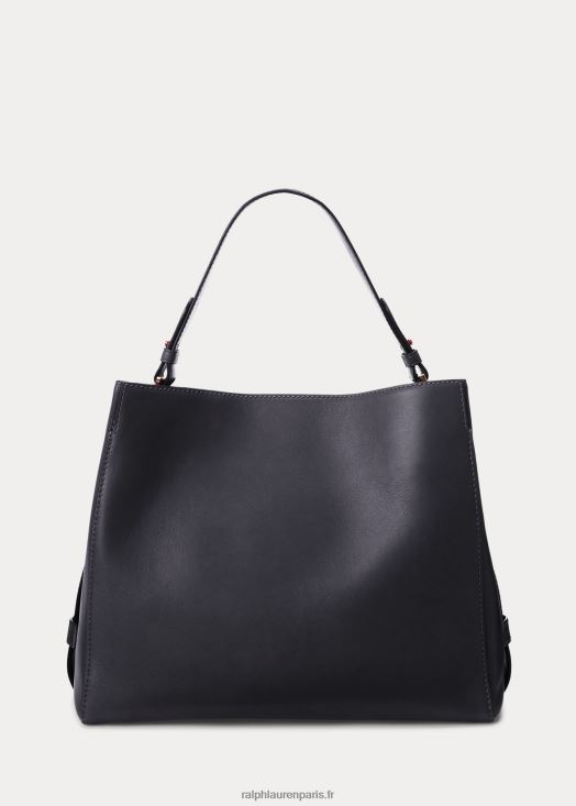 sacoche peyton medium en cuir 46T60T5410 femmes Ralph Lauren marine raffinée - Cliquez sur l'image pour la fermer