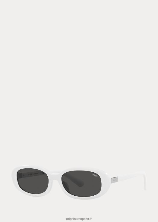les lunettes de soleil rétro polo 46T60T5543 femmes Ralph Lauren blanc brillant - Cliquez sur l'image pour la fermer