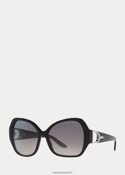 lunettes de soleil à pavé d'étriers 46T60T5581 femmes Ralph Lauren noir brillant - Cliquez sur l'image pour la fermer