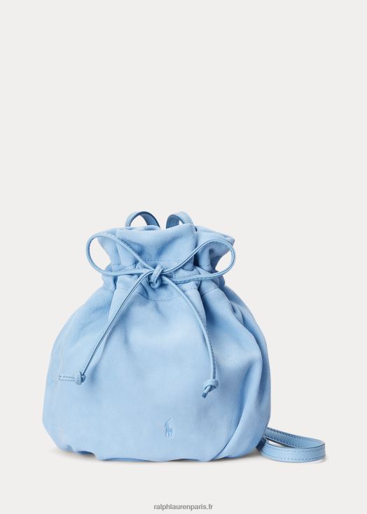 la pochette poney en daim 46T60T5233 femmes Ralph Lauren poudre bleue - Cliquez sur l'image pour la fermer
