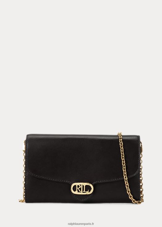 sac à bandoulière adair moyen en cuir 46T60T5398 femmes Ralph Lauren noir