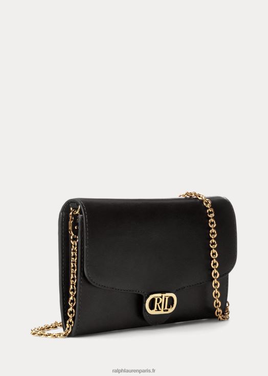 sac à bandoulière adair moyen en cuir 46T60T5398 femmes Ralph Lauren noir