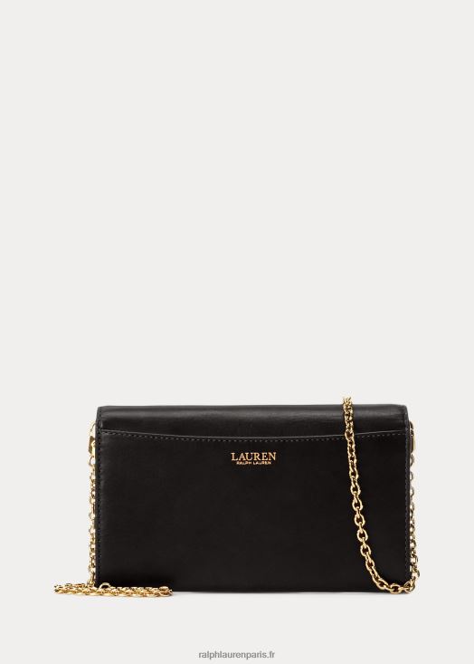 sac à bandoulière adair moyen en cuir 46T60T5398 femmes Ralph Lauren noir