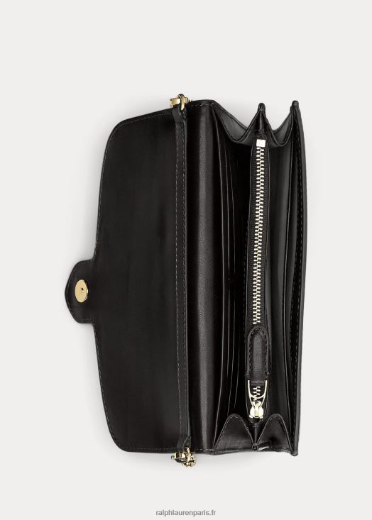 sac à bandoulière adair moyen en cuir 46T60T5398 femmes Ralph Lauren noir