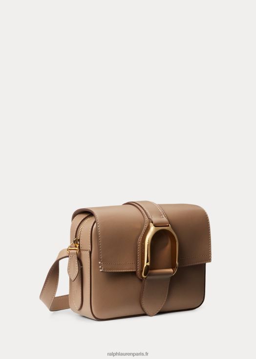 sac à bandoulière wellington en cuir de veau 46T60T5258 femmes Ralph Lauren taupe