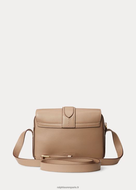 sac à bandoulière wellington en cuir de veau 46T60T5258 femmes Ralph Lauren taupe