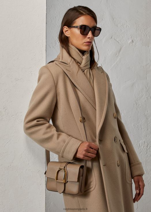 sac à bandoulière wellington en cuir de veau 46T60T5258 femmes Ralph Lauren taupe