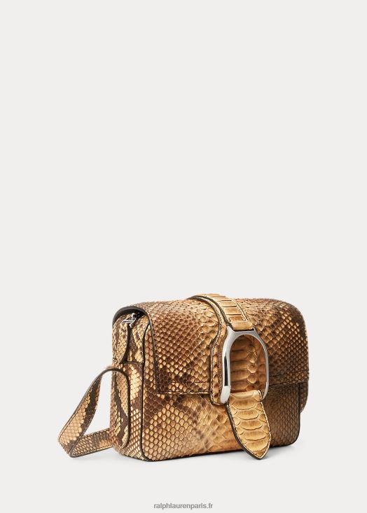 sac à bandoulière wellington en python 46T60T5260 femmes Ralph Lauren bronzage rl
