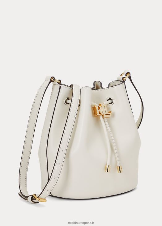 sac andie medium en cuir à cordon de serrage 46T60T5346 femmes Ralph Lauren vanille