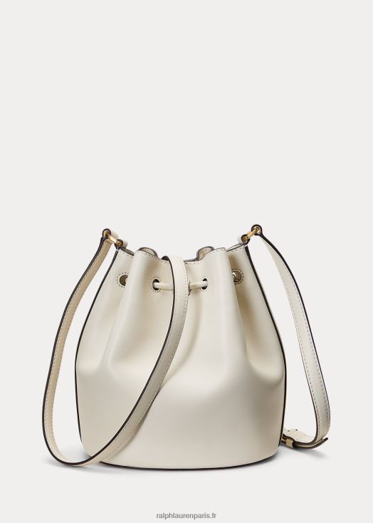 sac andie medium en cuir à cordon de serrage 46T60T5346 femmes Ralph Lauren vanille