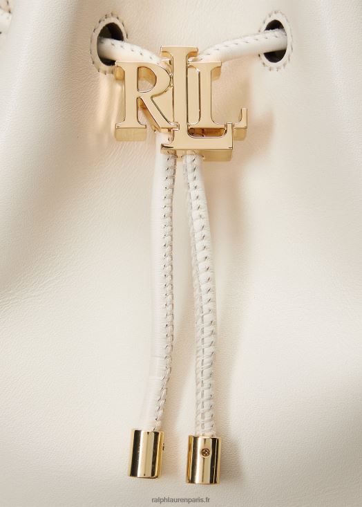 sac andie medium en cuir à cordon de serrage 46T60T5346 femmes Ralph Lauren vanille