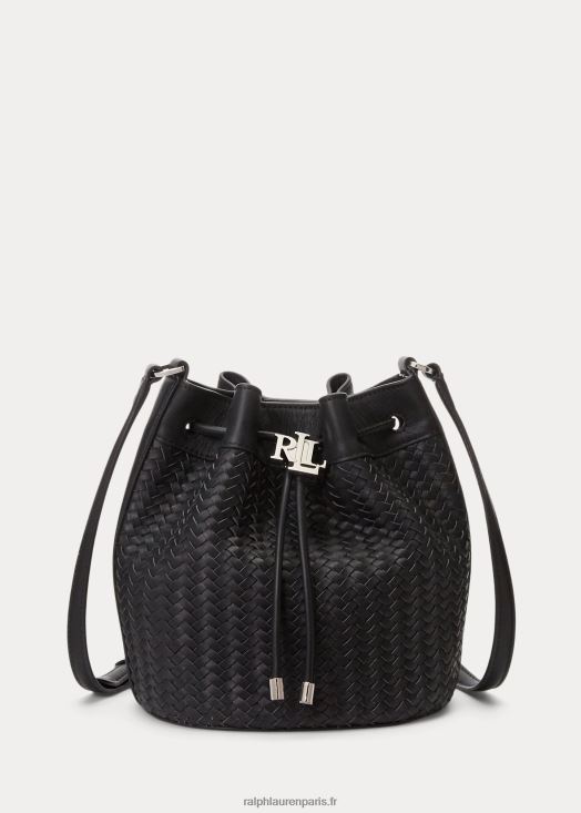 sac andie tissé moyen à cordon de serrage 46T60T5341 femmes Ralph Lauren noir - Cliquez sur l'image pour la fermer