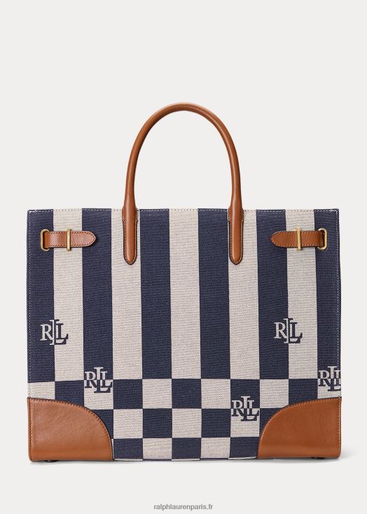 grand sac cabas devyn en toile à logo imprimé 46T60T5427 femmes Ralph Lauren