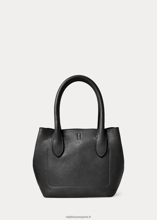 mini cabas bellport en cuir 46T60T5207 femmes Ralph Lauren noir