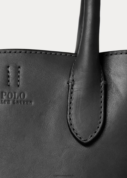 mini cabas bellport en cuir 46T60T5207 femmes Ralph Lauren noir