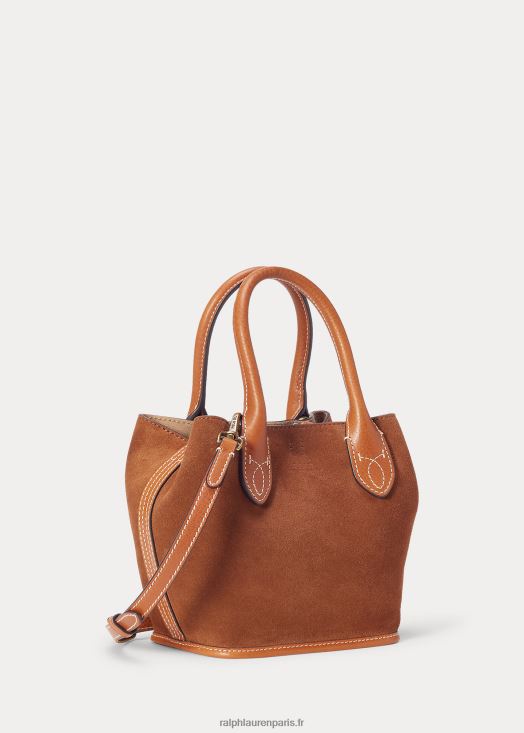 mini cabas bellport en daim 46T60T5210 femmes Ralph Lauren cannelle