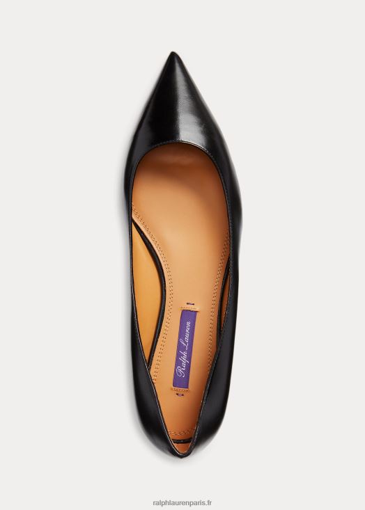 ballerines en cuir de chèvre kendrya 46T60T9671 femmes Ralph Lauren noir