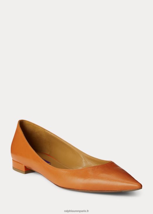 ballerines en cuir de chèvre kendrya 46T60T9672 femmes Ralph Lauren or rl