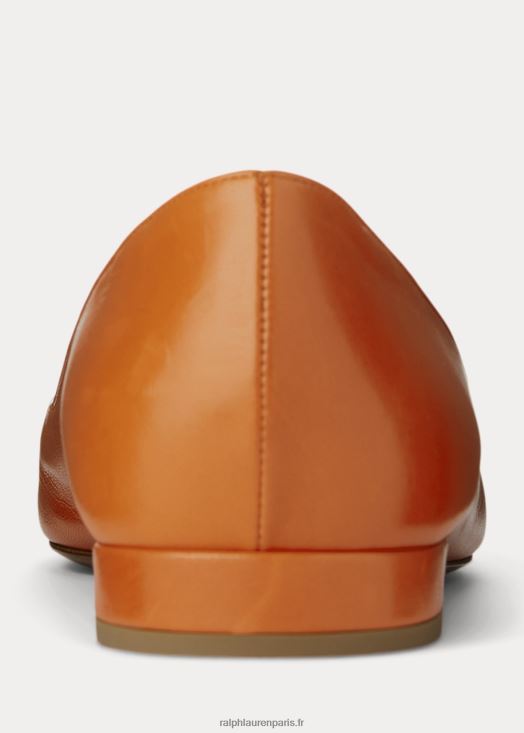 ballerines en cuir de chèvre kendrya 46T60T9672 femmes Ralph Lauren or rl